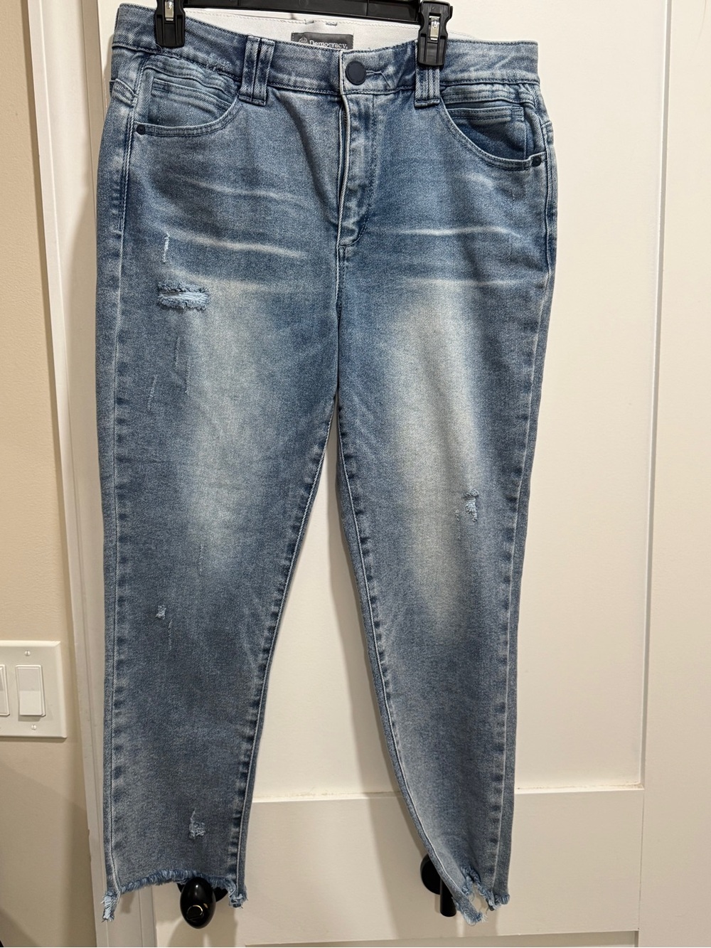 Democracy Light Blue Ankle Crop Jeans